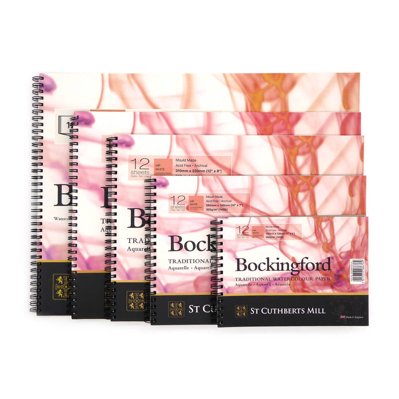 BOCKINGFORD Watercolour Paper - 140lbs/300gms ROUGH Surface x 5